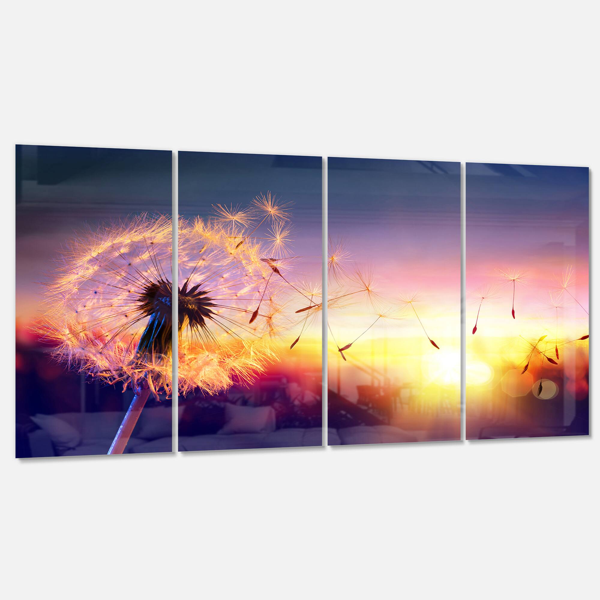 Designart - Dandelion at Sunset Freedom to Wish